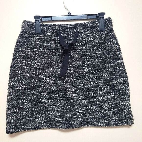 Loft Black and White Marled Skirt Women's Small - Picture 1 of 4